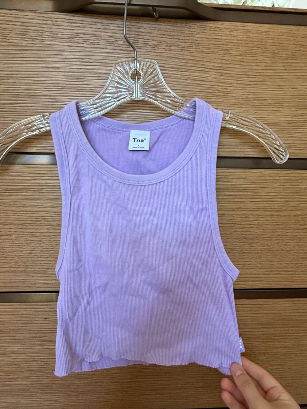 Aritzia Ribbed Cropped Racer Tank (TNA)